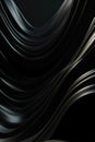 Wavy Black Metallic 3D Background Royalty Free Stock Photo