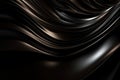 Wavy Black Metallic 3D Background Royalty Free Stock Photo