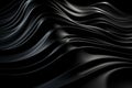 Wavy Black Metallic 3D Background Royalty Free Stock Photo