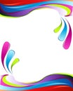 Colorful wavy border