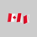 Wavy canada flag illustration vector clipart