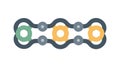 Wavy Chain Links with Gear Motifs, vector design Generative AI Royalty Free Stock Photo