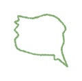 Wavy Chalk Outline Speech Bubble Icon Royalty Free Stock Photo