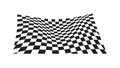 Wavy Checkerboard Pattern Abstract Optical Art Vector Generative AI Royalty Free Stock Photo