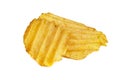 Wavy chips potato isolated on the white background