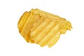 Wavy chips potato isolated on the white background