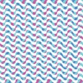 Wavy color retro pattern - vector seamless background Royalty Free Stock Photo
