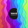 Wavy Colorful Background abstract design vector. R