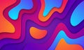 Wavy colorful background with 3D style. Modern liquid background. Abstract textured background with mixing pink,purple, blue, and