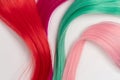 Wavy colorful hair set extensions