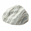 A wavy, crinkled phyllite rock with fine sheen and complex foliation patterns Royalty Free Stock Photo