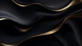 Wavy dark and golden abstract background