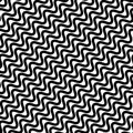 Wavy diagonal parallel lines. seamless, repeatable monochrome pa Royalty Free Stock Photo