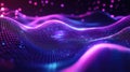 Wavy digital matrix generating abstract data visualization background Royalty Free Stock Photo