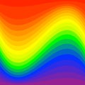 Wavy, distorted stripes, lines with faded rainbow, rgb colors