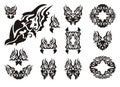 Wavy dragon symbols Royalty Free Stock Photo