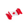 Wavy flag canada icon vector isolated