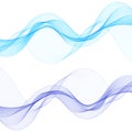 Wavy flow. Set of abstract vector waves. Border, certificate, banner, website. eps 10