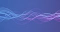 Abstract Flowing Lines Wavy Blue and Purple Gradient Background Royalty Free Stock Photo