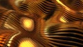 Wavy gold luxury bands background