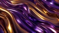 Wavy golden and purple metallic background Royalty Free Stock Photo