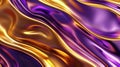Wavy golden and purple metallic background Royalty Free Stock Photo