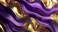 Wavy golden and purple metallic background Royalty Free Stock Photo