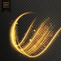 wavy golden transparent light effect background Royalty Free Stock Photo