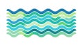Wavy Gradient Pattern, Dynamic Abstract Water Texture, vector design Generative AI Royalty Free Stock Photo