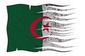 Algeria Flag Wavy And Grunged Royalty Free Stock Photo