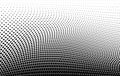 Wavy half tone effect. Abstract background with dots. Optical spotted texture. Halftone dot pattern