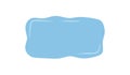 Wavy Hand Drawn Fluid Sticker Rectangle Royalty Free Stock Photo