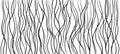 Wavy hand drawn pattern. Vertical doodle stripes, seamless abstract wave background, bamboo cloth. Vector wood texture