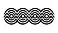 Wavy Horizontal Line Pattern, Dynamic Abstract Black and White Design, vector design Generative AI Royalty Free Stock Photo