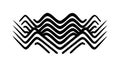 Wavy Horizontal Lines Creating Dynamic Abstract Pattern, vector design Generative AI Royalty Free Stock Photo