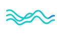 Wavy Horizontal Lines Pattern, Dynamic Movement Flow Symbol, vector design Generative AI Royalty Free Stock Photo