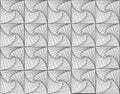 abstract graphic texture,Wave illusion grayscale 3d vector seamless pattern graphic design Royalty Free Stock Photo