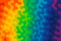Abstract Vibrant Rainbow Wavy Curves Royalty Free Stock Photo