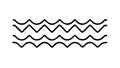 Wavy line border, abstract fluid design element, vector design Generative AI Royalty Free Stock Photo