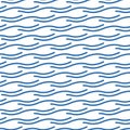 Wavy line pattern. Seamless decorative water surface