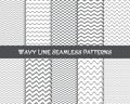 Wavy line seamless patterns