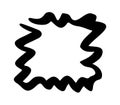 Wavy linear square shape scribble
