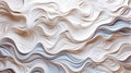 Wavy lines abstract background wave distortion pattern white and gray color. 3D illustration, generative ai. Royalty Free Stock Photo