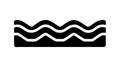 Wavy lines abstract design element icon , vector design Generative AI Royalty Free Stock Photo