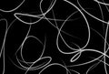 Wavy lines background black and white abstract texture artwork