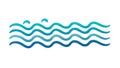 Wavy Lines Blue Water Icon, vector design Generative AI Royalty Free Stock Photo