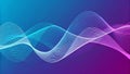 Wavy lines, dynamic gradients show abstract sound technology visuals. Royalty Free Stock Photo