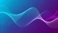 Wavy lines, dynamic gradients show abstract sound technology visuals. Royalty Free Stock Photo