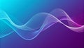Wavy lines, dynamic gradients show abstract sound technology visuals. Royalty Free Stock Photo