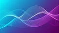 Wavy lines, dynamic gradients show abstract sound technology visuals. Royalty Free Stock Photo